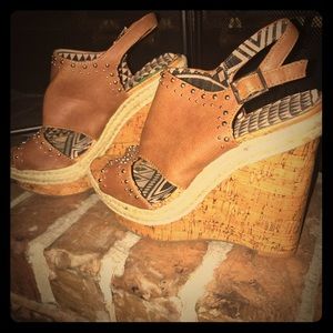 Jessica Simpson studded wedges